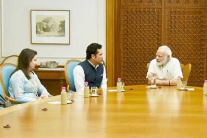 নিজের বায়োপিক নিয়ে গল্প করতে মোদির দরবারে শচীন‌