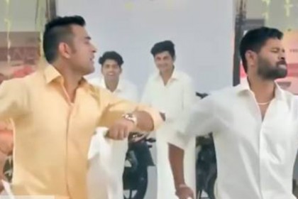 ধোনিকে লুঙ্গি ড্যান্স শেখালেন প্রভু দেবা (ভিডিও)
