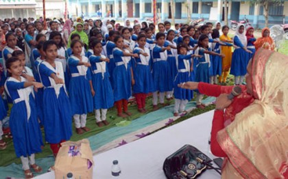 ধুনটে বাল্য বিবাহ না করতে শিক্ষার্থীদের শপথ পাঠ