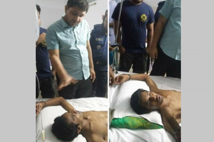 হাসপাতালের বেডে জাবি ছাত্রের হাতে হ্যান্ডকাফ, তুমুল বিতর্ক