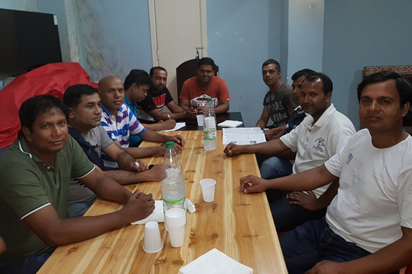 স্বেচ্ছাসেবক লীগ ইতালি শাখার কার্যনির্বাহী কমিটির সভা