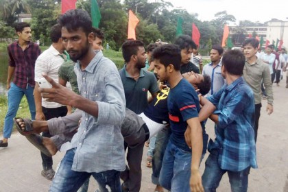 স্বাস্থ্যমন্ত্রীকে শুভেচ্ছা জানানো নিয়ে ছাত্রলীগের দুই গ্রুপে সংঘর্ষ, আহত ২