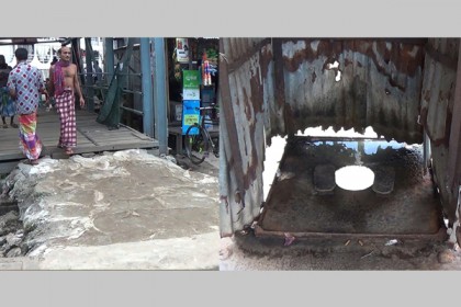 ঝালকাঠি লঞ্চ টার্মিনালে নানা সমস্যায় ভোগান্তিতে যাত্রীরা