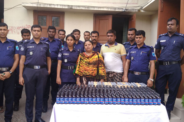 গোপালগঞ্জে ফেন্সিডিলসহ শ্যালিকা-দুলাভাই গ্রেফতার