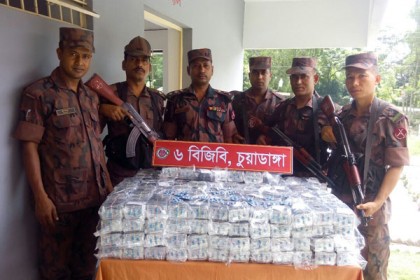 চুয়াডাঙ্গায় ৭৭ লাখ ৭৫ হাজার টাকার ভারতীয় ওষুধ জব্দ