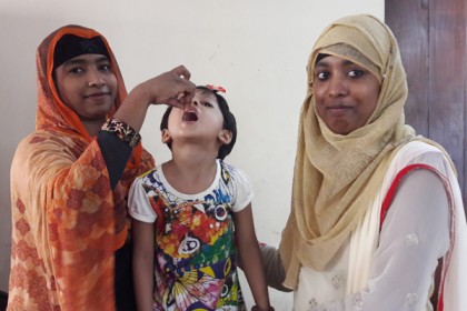 নোয়াখালীতে ভিটামিন ‘এ’ ক্যাপসুল খেল শিশুরা 