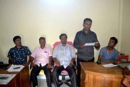 লামায় পৌর যুবদলের সংবাদ সম্মেলন