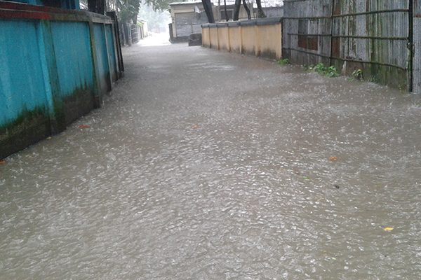 টানা বর্ষণে নীলফামারীর অধিকাংশ এলাকা পানিবন্দী