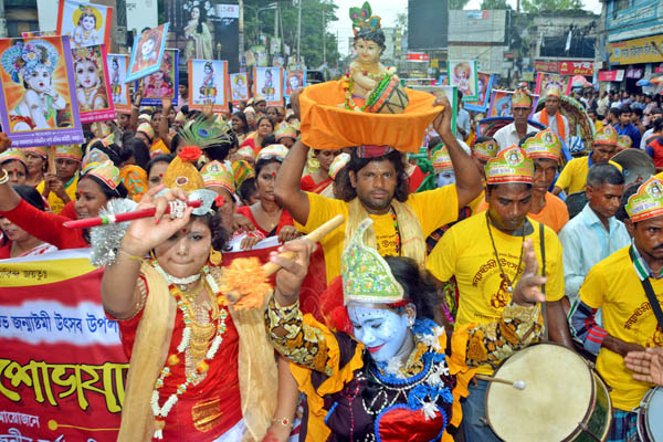 বগুড়ায় জন্মাষ্টমী উপলক্ষে র‌্যালি ও সভা