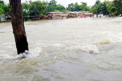 নওগাঁয় নতুন ৬ এলাকা প্লাবিত, পানিবন্দী সাড়ে ৩ লাখ মানুষ
