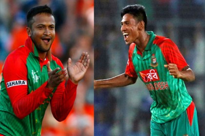 সেরা পাঁচে মুস্তাফিজ, ৯ নম্বরে সাকিব