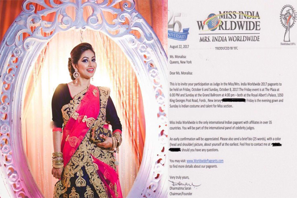 ভারতের সুন্দরী প্রতিযোগিতার বিচারক মোনালিসা