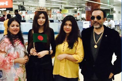 চীনে পৌঁছেছেন 'লাভেলো মিস ওয়ার্ল্ড বাংলাদেশ' জেসিয়া