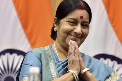 দুপুরে আসছেন সুষমা স্বরাজ, রাতে বৈঠক খালেদার সাথে