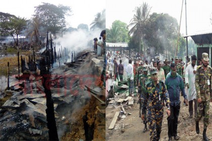 লংগদু করল্যাছড়িতে ৫৬টি দোকান পুড়ে ছাই, ২ কোটি টাকার ক্ষয়ক্ষতি