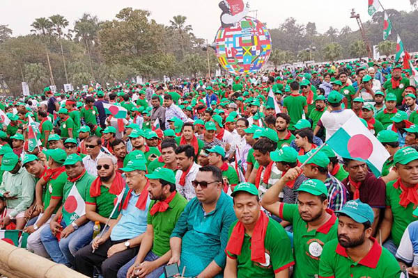 নাগরিক সমাবেশে যুবলীগের নান্দনিক শোডাউন