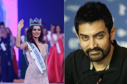 আমির খানের সঙ্গে অভিনয় করতে চান মিস ওয়ার্ল্ড মানুষী