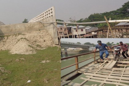 কলাপাড়ায় সংযোগ সড়কের অভাবে জনদুর্ভোগ চরমে

