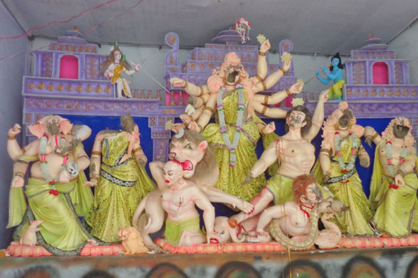 নগরকান্দায় দুর্গা প্রতিমা ভাঙচুর