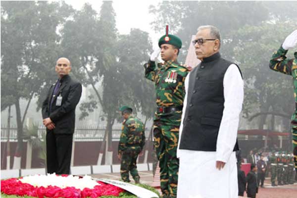 বুদ্ধিজীবী স্মৃতিসৌধে রাষ্ট্রপতির শ্রদ্ধা
