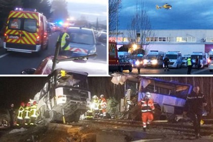 ফ্রান্সে ট্রেনের ধাক্কায় দুই টুকরো বাস, নিহত ৪ শিক্ষার্থী