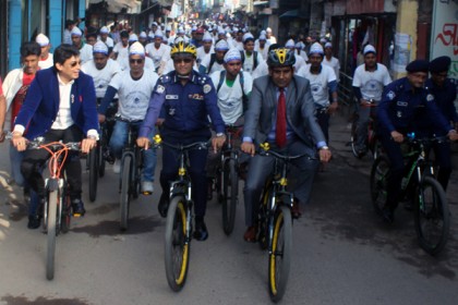 পিরোজপুরে মাদকবিরোধী সাইকেল র‌্যালি 