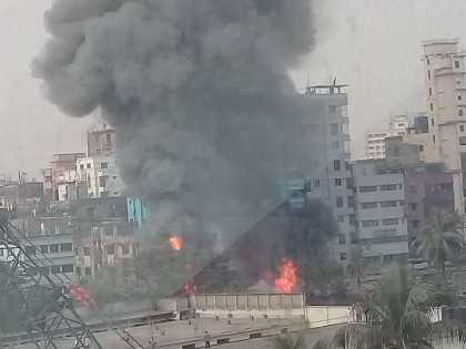 কারওয়ান বাজারের সবজি মার্কেটে আগুন