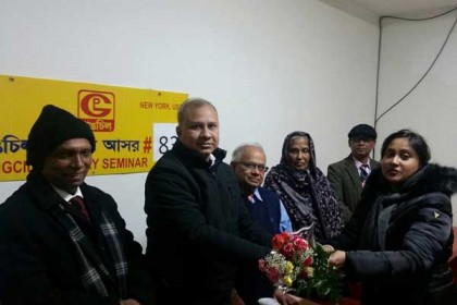 নিউইয়র্কে ইবাইস উপাচার্যকে গাঙচিলের সংবর্ধনা 