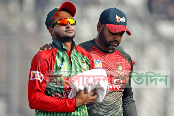 আহত সাকিব, মাঠে নামা নিয়ে শঙ্কা