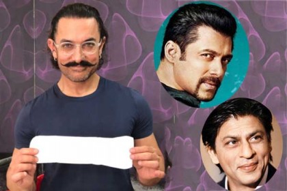 ন্যাপকিন হাতে শাহরুখ-সালমানকে আমিরের চ্যালেঞ্জ!