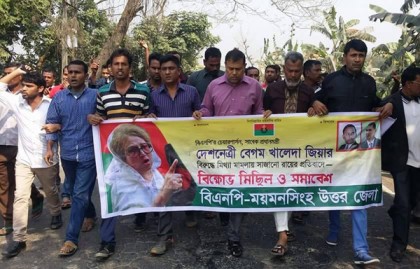 তারাকান্দায় বিএনপির বিক্ষোভ মিছিল, আটক ১
