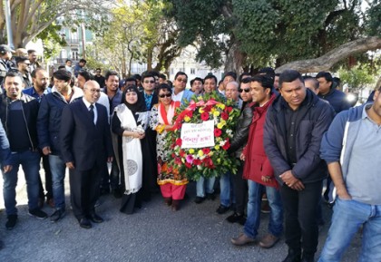 লিসবনের স্থায়ী শহীদ মিনারে প্রবাসী বাংলাদেশিদের ঢল