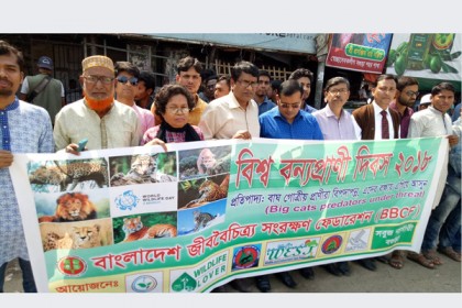 বগুড়ায় বিশ্ব বন্যপ্রাণী দিবস পালন