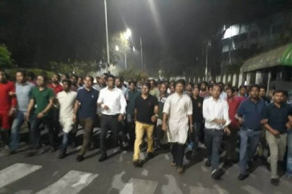 জাফর ইকবালের ওপর হামলার প্রতিবাদে ছাত্রলীগের বিক্ষোভ 