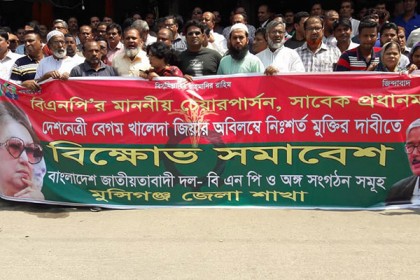 মুন্সীগঞ্জে বিএনপির বিক্ষোভ সমাবেশ 