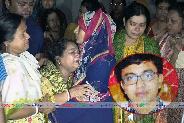 বরিশাল মহাশ্মশানে পিয়াস রায়ের অন্ত্যেষ্টিক্রিয়া সম্পন্ন