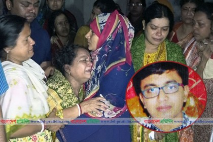 বরিশাল মহাশ্মশানে পিয়াস রায়ের অন্ত্যেষ্টিক্রিয়া সম্পন্ন