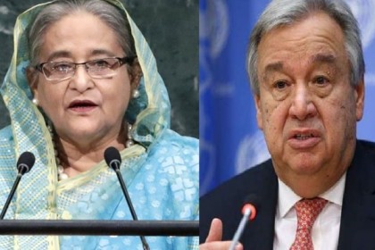 প্রধানমন্ত্রীকে জাতিসংঘ মহাসচিবের ফোন
