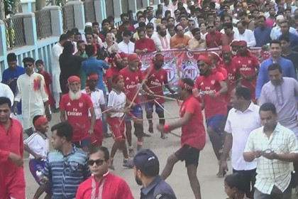 ঝালকাঠিতে উৎসাহ-উদ্দীপনায় বর্ষবরণ উদযাপন