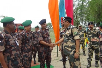 বিজিবি-বিএসএফ'র পতাকা বৈঠক অনুষ্ঠিত 