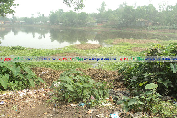 ধ্বংসের মুখে ধনবাড়ী নওয়াব বাড়ির ঐতিহ্যবাহী দিঘী