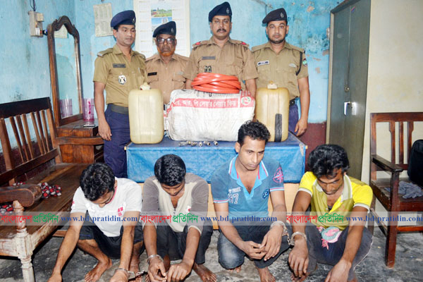 নাটোরে রেলের তেল চোর চক্রের ৪ সদস্য আটক