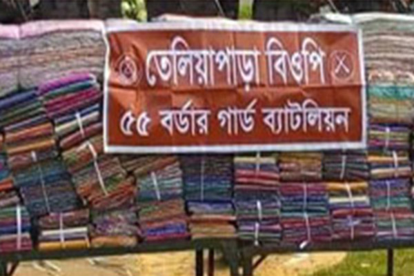 মাধবপুরে ৭ শতাধিক ভারতীয় শাড়ি আটক
