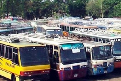 হবিগঞ্জে অনির্দিষ্টকালের বাস ধর্মঘট শুরু