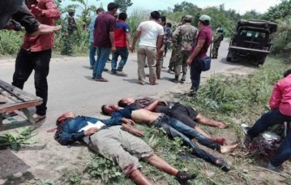 রাঙ্গামাটিতে ব্রাশফায়ারে নিহত বর্মাসহ দু’জনের অন্ত্যেষ্টিক্রিয়া সম্পন্ন