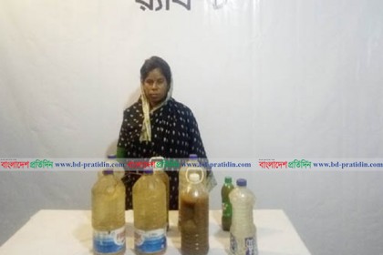 ফরিদপুরে চোলাই মদসহ ব্যবসায়ী আটক