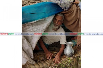 ছেলে থাকে টিনের ঘরে, বাবা বাঁশের মাচায় 