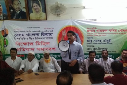 নরসিংদীতে বিএনপির বিক্ষোভ মিছিল ও সমাবেশ