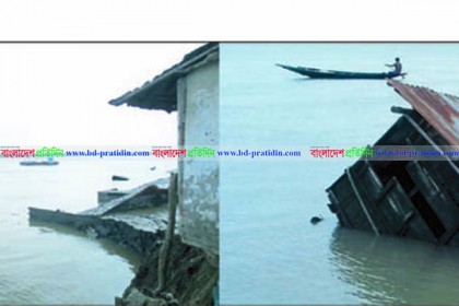 খুলনায় নতুন করে ভাঙছে বেড়িবাঁধ 
