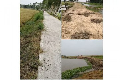 নাটোরে ৩ শ্রমিকে চলছে প্রকল্পের কাজ